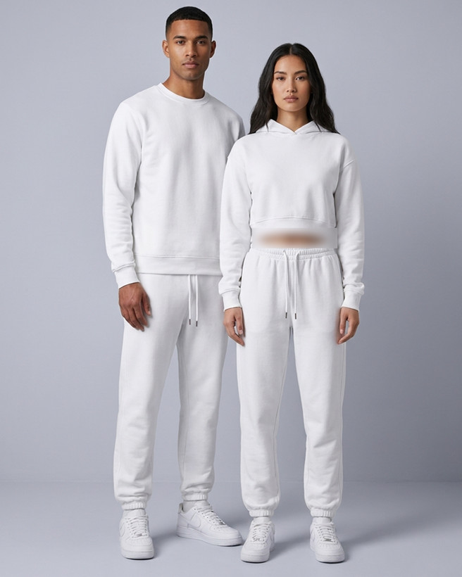 شلوارهای اسلش یونیسکس نخپنبه داخل کرکی در دو رنگ سفید و مشکی از بـرند اچ اند ام | 🇸🇪H&M